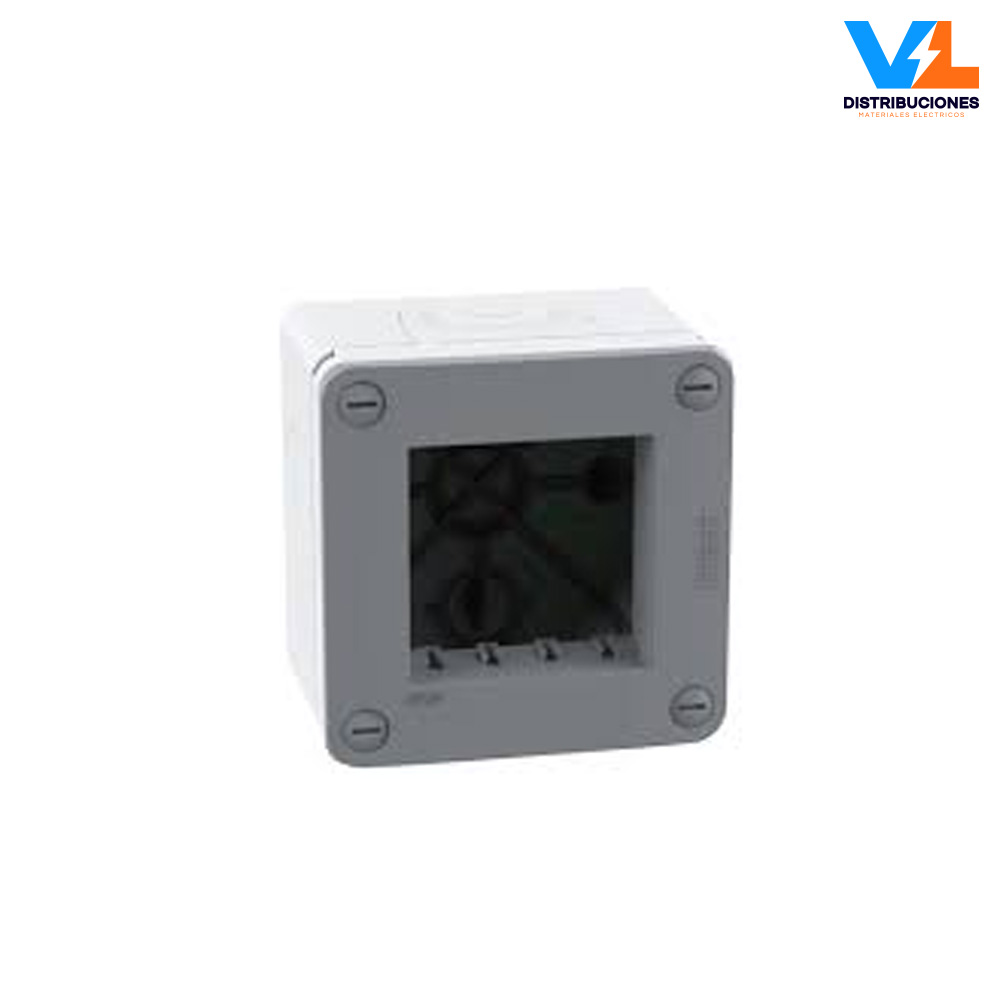 Caja IP40 - 2 Módulos - Gris