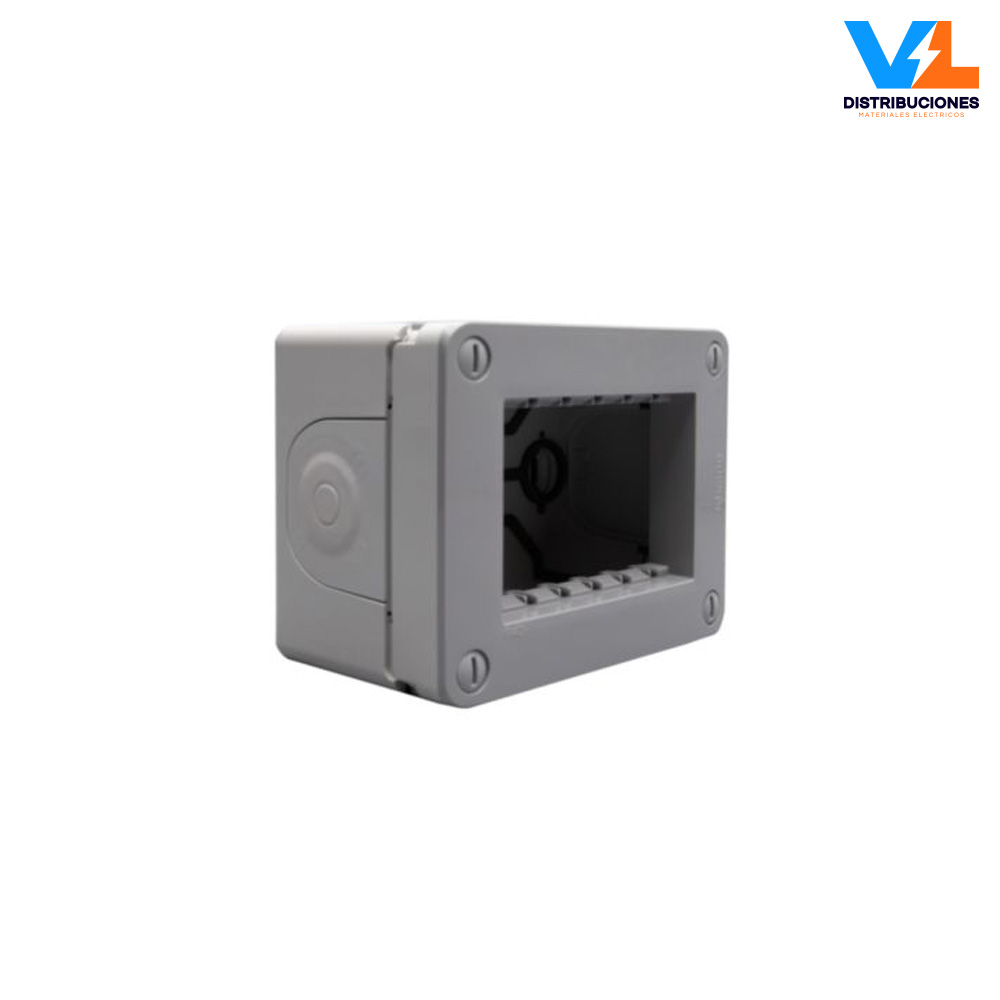 Caja IP40 - 3 Módulos - Gris