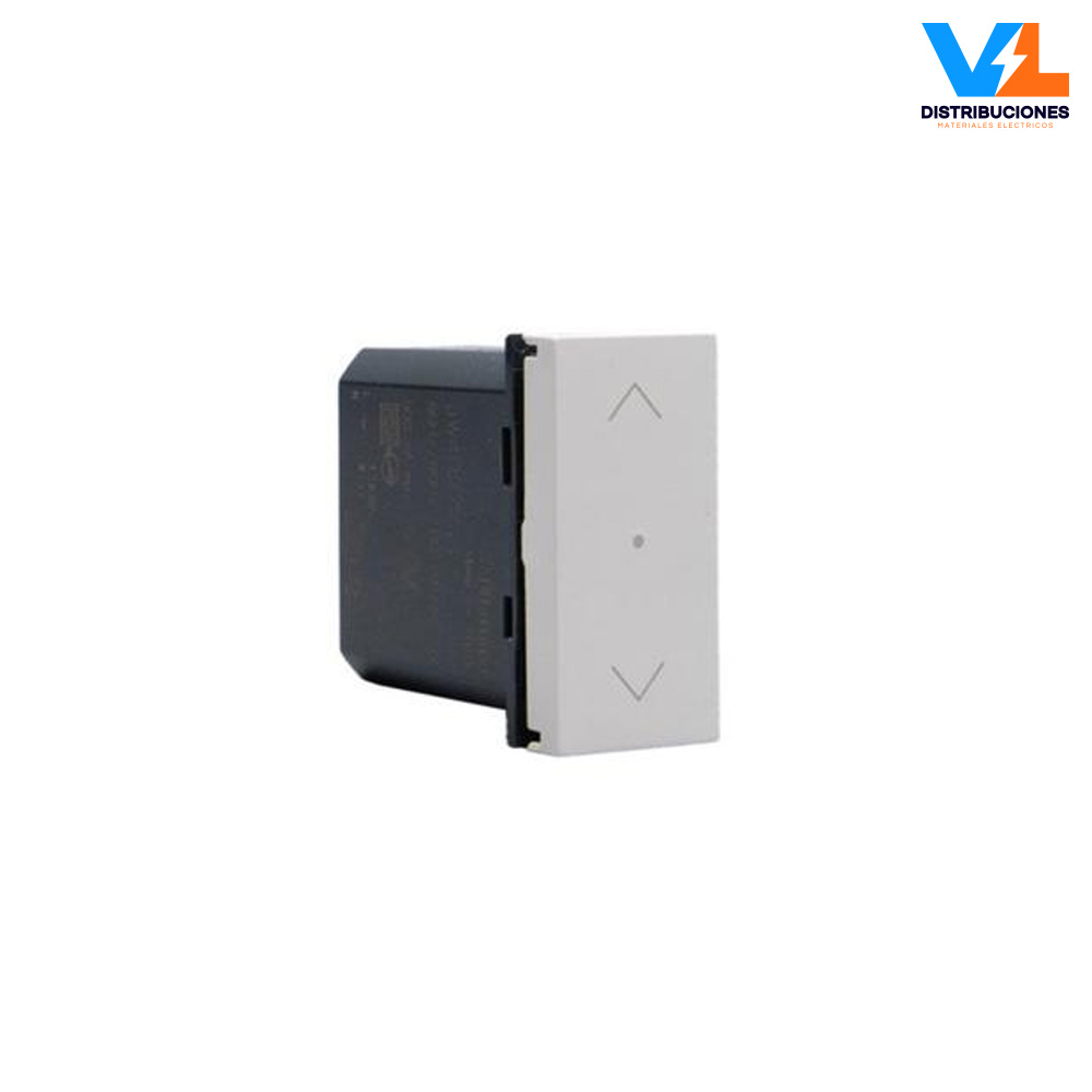 Control de Cortinas Empotrado 1 Módulo Blanco