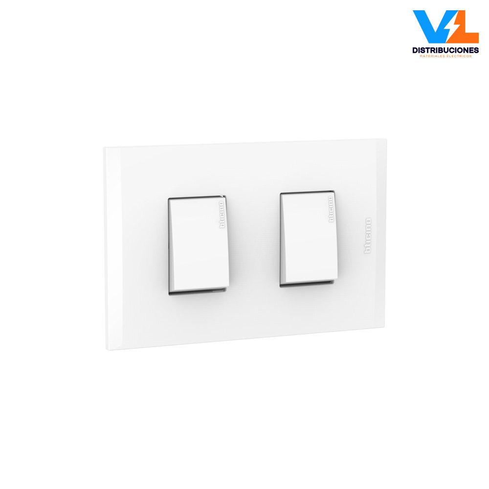 Interruptor Unipolar Doble Blanco