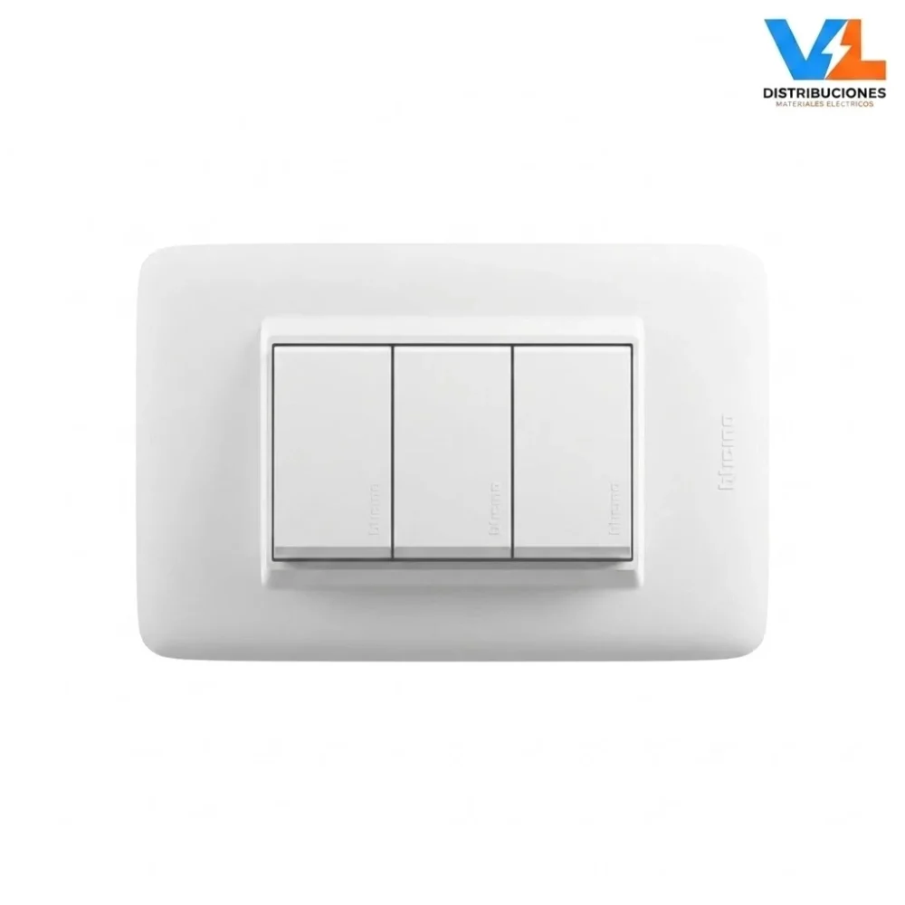 Interruptor 3 Vias Triple Bticino Dplus Blanco 10A 250V