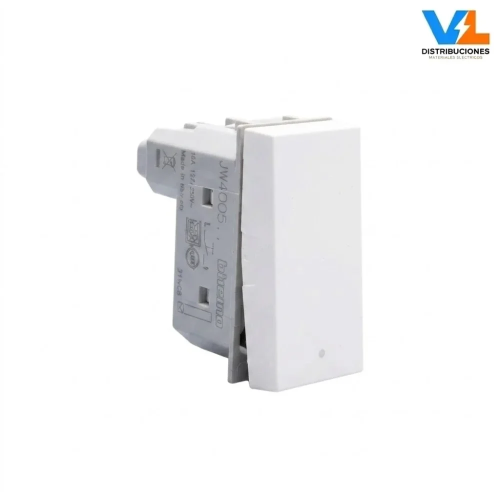 Pulsador unipolar 10A Matix Go 1 Mod Blanco