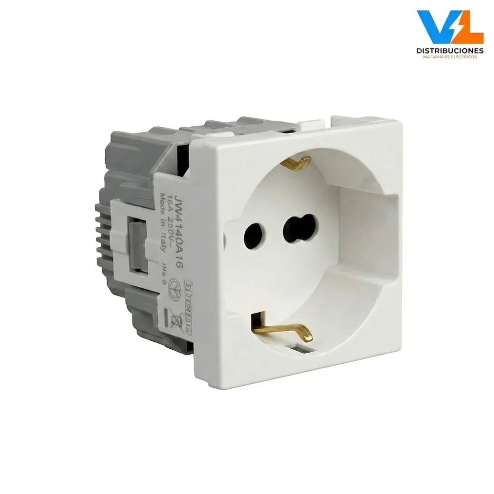 Toma Schuko P40 2P+T 10/16A Matix Go 2 Mod Blanco